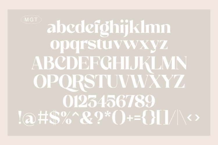 elegant serif font